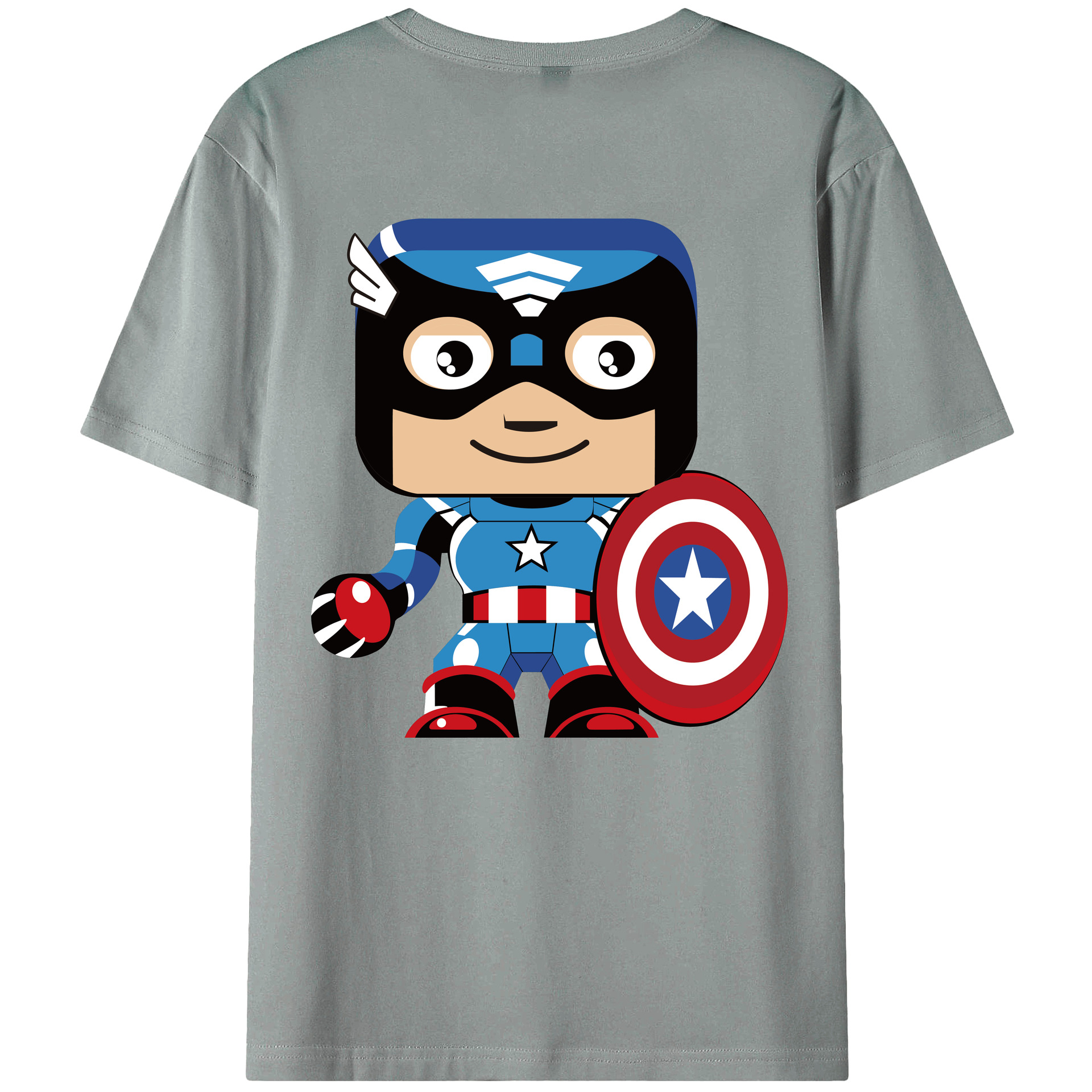 （画像用） アベンジャーズ The Avengers 綿100％ メンズ半袖Tシャツ（バックプリント） 通気性
